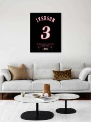Allen Iverson Forma Kanvas Tablo 40x55cm NBA Philadelphia 76ers Jersey