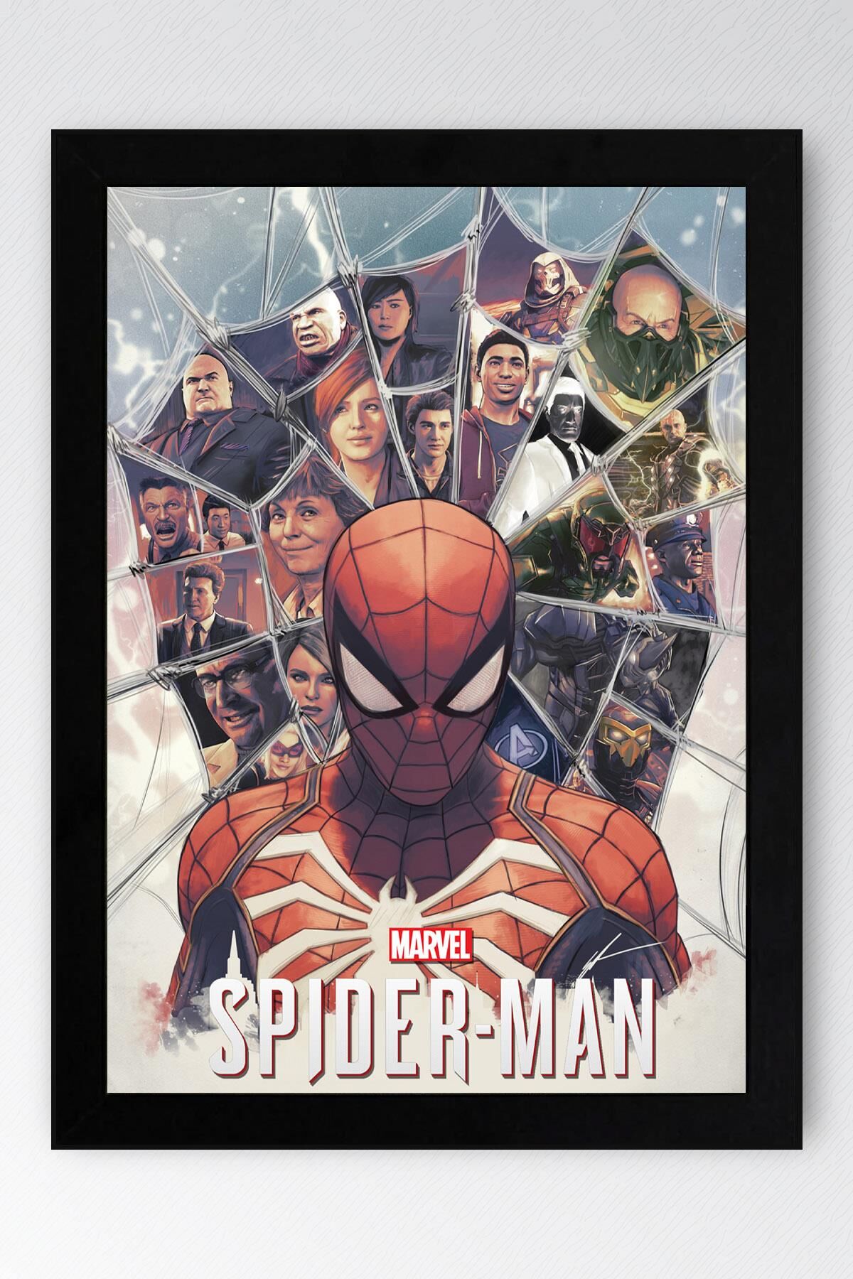 Spider Man Çerçeveli Tablo - Örümcek Adam Fim Posteri Tablo
