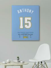 Carmelo Anthony Forma Kanvas Tablo 40x55cm NBA Denver Nuggets Jersey