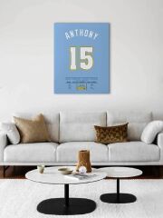 Carmelo Anthony Forma Kanvas Tablo 40x55cm NBA Denver Nuggets Jersey