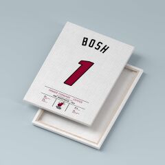 Chris Bosh Forma Kanvas Tablo 40x55cm NBA Miami Heat Jersey