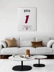 Chris Bosh Forma Kanvas Tablo 40x55cm NBA Miami Heat Jersey