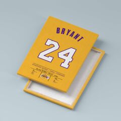 Kobe Bryant 24 Forma Kanvas Tablo 40x55cm NBA Los Angeles Lakers Jersey