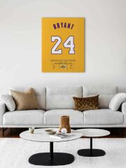 Kobe Bryant 24 Forma Kanvas Tablo 40x55cm NBA Los Angeles Lakers Jersey