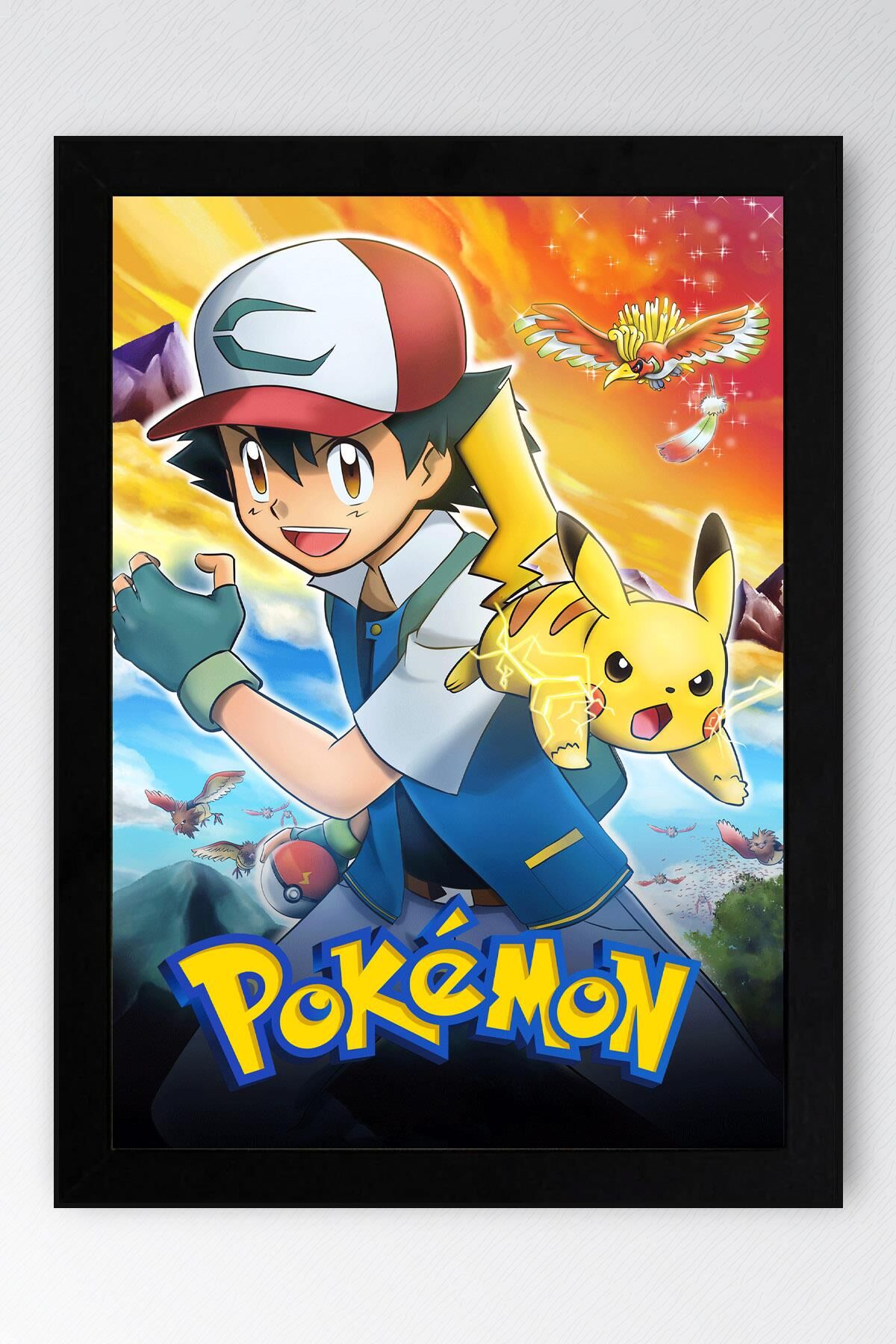Pokemon Çerçeveli Tablo - Çizgi Film Posteri Tablo