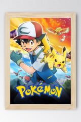 Pokemon Çerçeveli Tablo - Çizgi Film Posteri Tablo