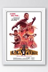 Black Panther Çerçeveli Tablo - Marvel Film Afişi Poster Tablo