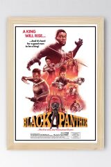 Black Panther Çerçeveli Tablo - Marvel Film Afişi Poster Tablo