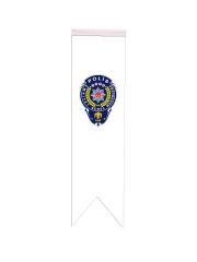 Masa Üstü Kırlangıç Polis Arması Bayrağı - 8x30cm Çift Taraflı Saten Kumaş