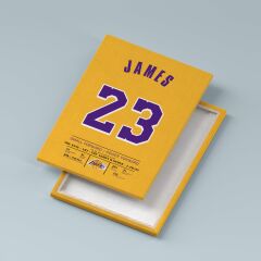 LeBron James Forma Kanvas Tablo 40x55cm NBA Los Angeles Lakers Jersey