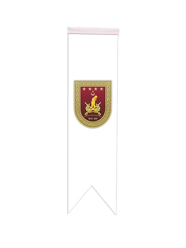 Masa Üstü Kırlangıç Kara Kuvvetleri Bayrağı - 8x30cm Çift Taraflı Saten Kumaş