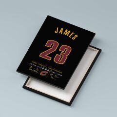 LeBron James 23 Forma Kanvas Tablo 40x55cm NBA Cleveland Cavaliers Jersey