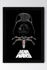 Star Wars Darth Vader Çerçeveli Tablo - Uzay Savaşları Fim Posteri Tablo