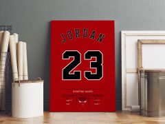 Michael Jordan Forma Kanvas Tablo 40x55cm NBA Chicago Bulls Jersey