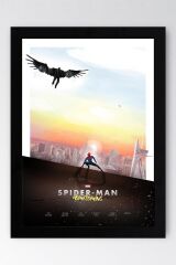 Spider Man Çerçeveli Tablo - Örümcek Adam Eve Dönüş Fim Posteri Tablo
