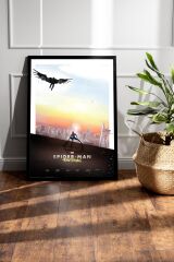 Spider Man Çerçeveli Tablo - Örümcek Adam Eve Dönüş Fim Posteri Tablo