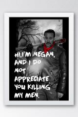 The Walking Dead Negan Çerçeveli Tablo - Dizi Posteri Tablo