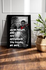The Walking Dead Negan Çerçeveli Tablo - Dizi Posteri Tablo