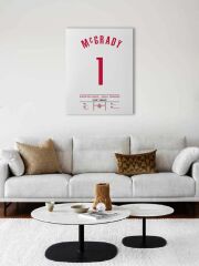 Tracy McGrady Forma Kanvas Tablo 40x55cm NBA Houston Rockets Jersey