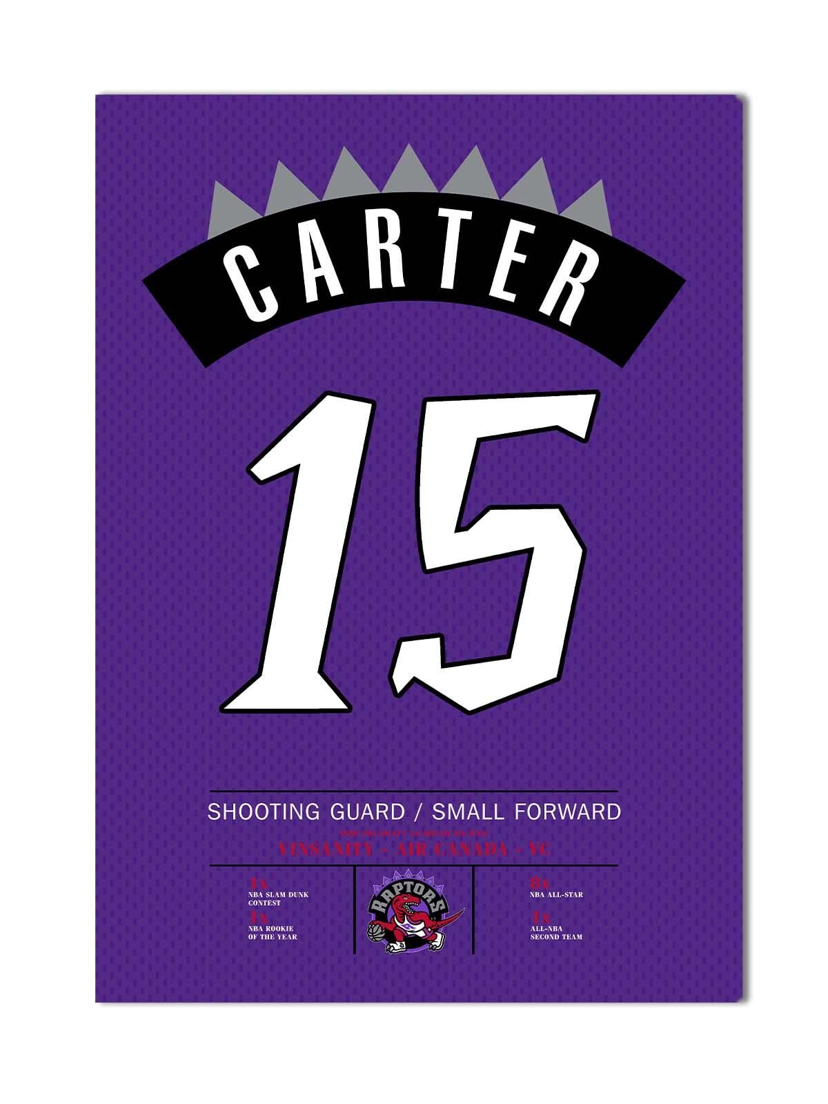 Vince Carter Forma Kanvas Tablo 40x55cm NBA Toronto Raptors Jersey