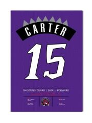 Vince Carter Forma Kanvas Tablo 40x55cm NBA Toronto Raptors Jersey