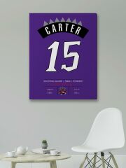 Vince Carter Forma Kanvas Tablo 40x55cm NBA Toronto Raptors Jersey