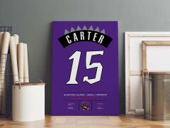 Vince Carter Forma Kanvas Tablo 40x55cm NBA Toronto Raptors Jersey