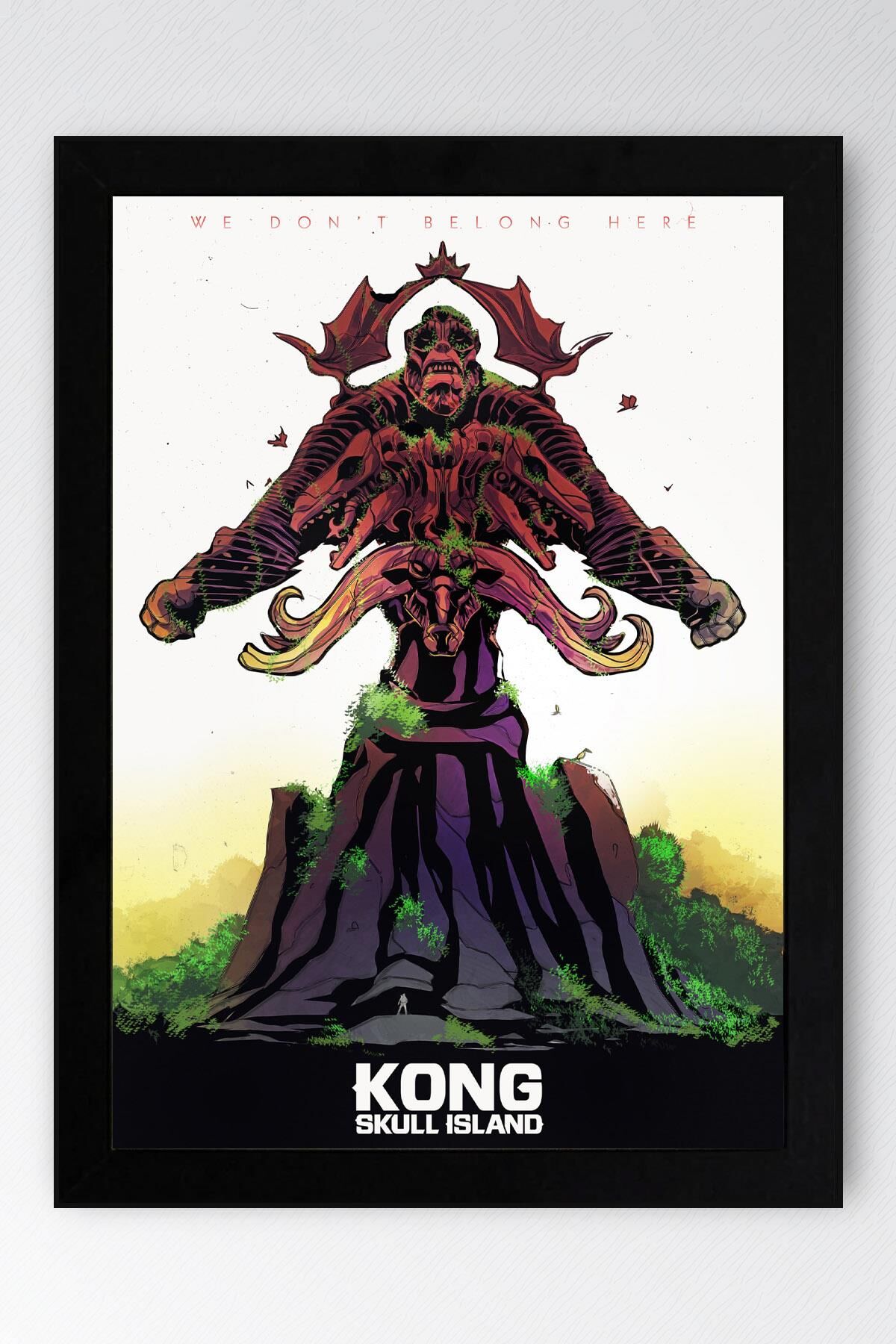 Kong Skull Island Çerçeveli Tablo - Kafatası Adası Film Posteri Tablo