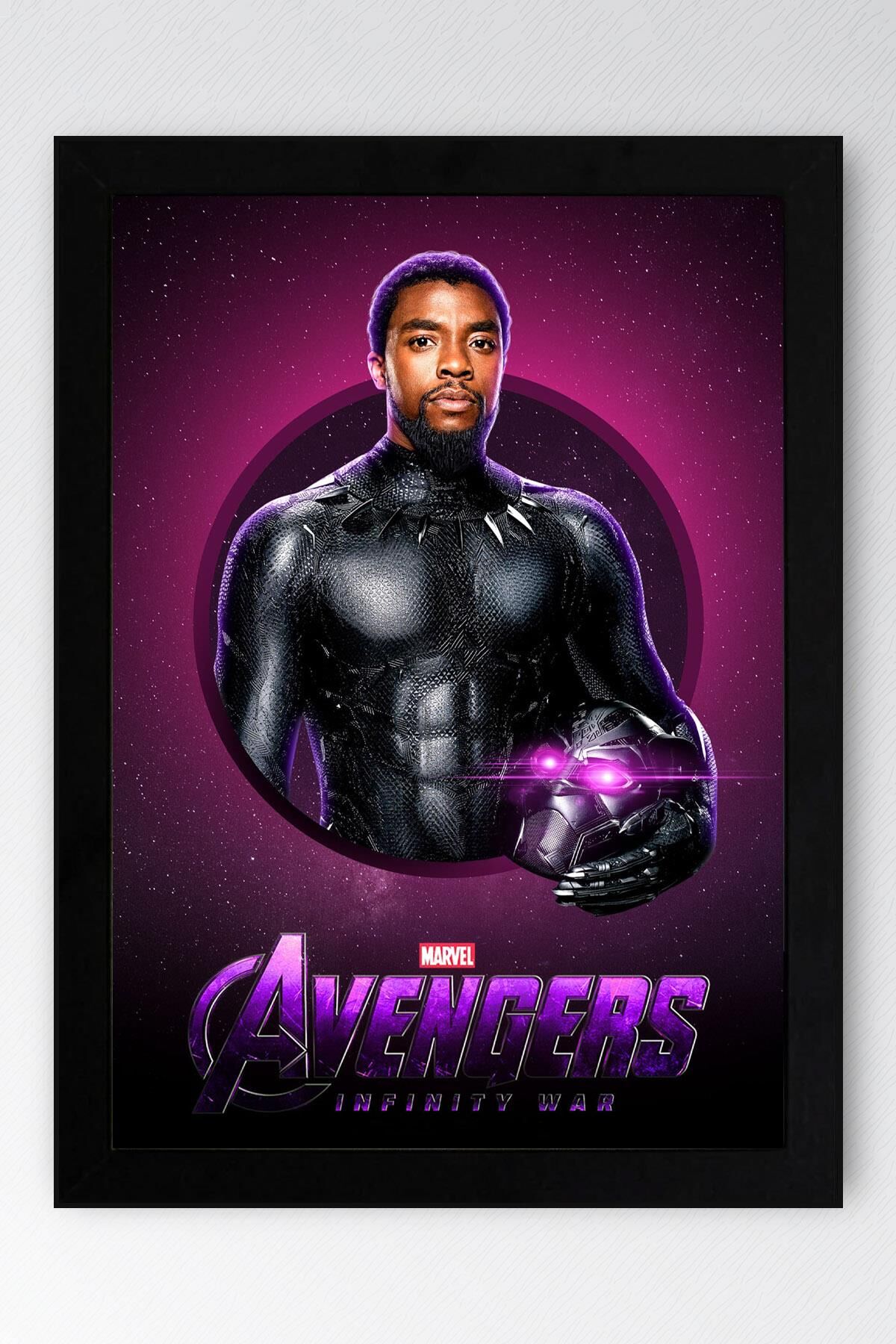Black Panther Çerçeveli Tablo - Marvel Avengers Poster Tablo