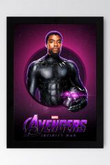 Black Panther Çerçeveli Tablo - Marvel Avengers Poster Tablo