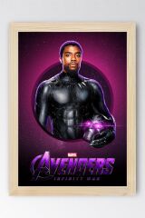 Black Panther Çerçeveli Tablo - Marvel Avengers Poster Tablo