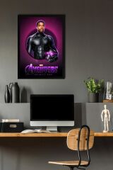 Black Panther Çerçeveli Tablo - Marvel Avengers Poster Tablo
