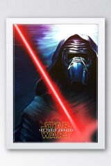 Star Wars Darth Vader Çerçeveli Tablo - Uzay Savaşları Fim Posteri Tablo