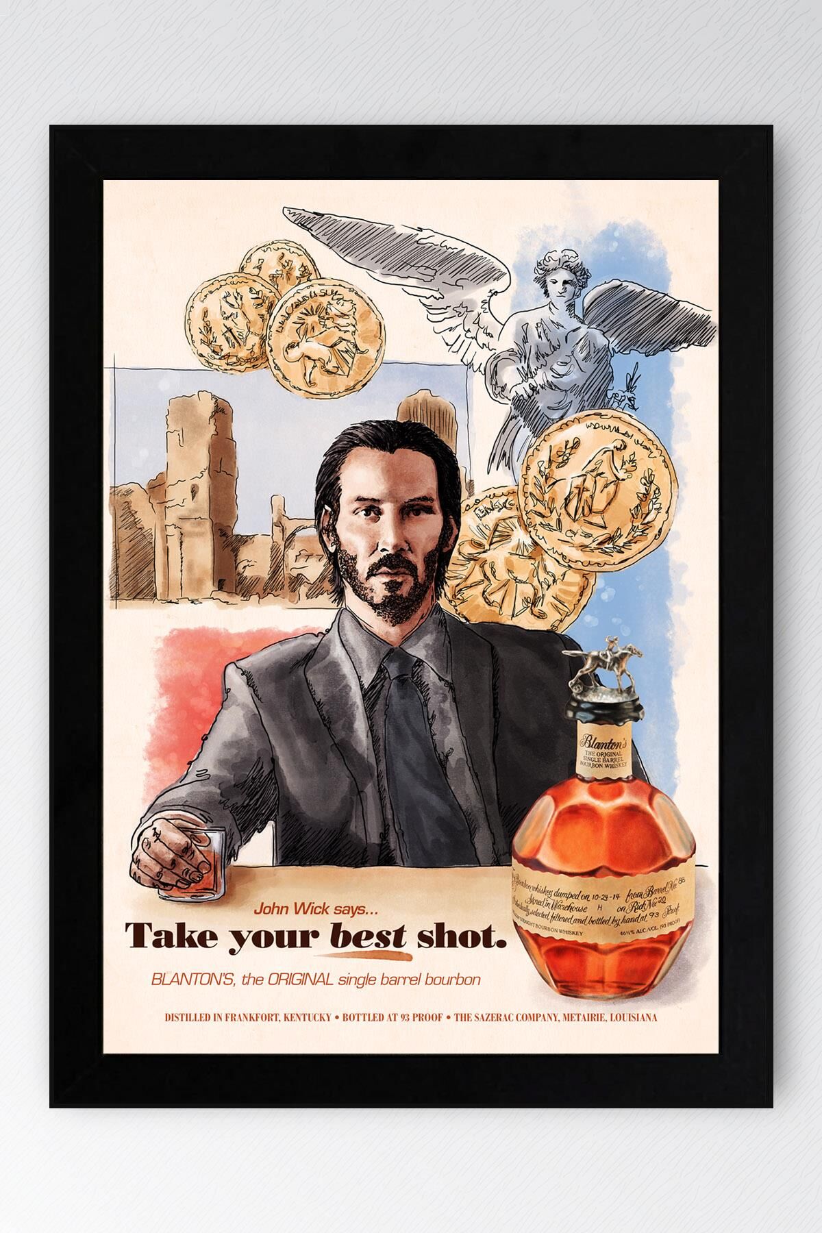 John Wick Çerçeveli Tablo - Film Posteri Tablo