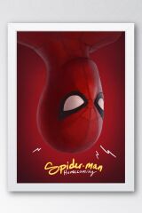 Spider Man Çerçeveli Tablo - Örümcek Adam Eve Dönüş Fim Posteri Tablo