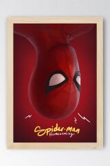 Spider Man Çerçeveli Tablo - Örümcek Adam Eve Dönüş Fim Posteri Tablo