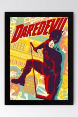 Daredevil Çerçeveli Tablo - Marvel Çizgi Roman Tasarımlı Poster Tablo
