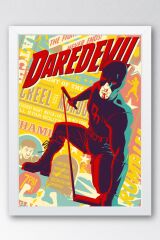 Daredevil Çerçeveli Tablo - Marvel Çizgi Roman Tasarımlı Poster Tablo
