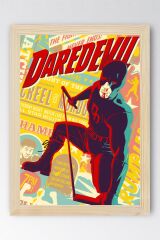 Daredevil Çerçeveli Tablo - Marvel Çizgi Roman Tasarımlı Poster Tablo