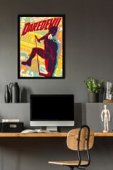 Daredevil Çerçeveli Tablo - Marvel Çizgi Roman Tasarımlı Poster Tablo