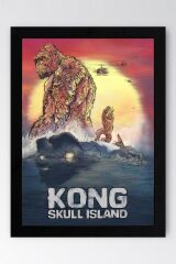 Kong Skull Island Çerçeveli Tablo - Kafatası Adası Film Posteri Tablo