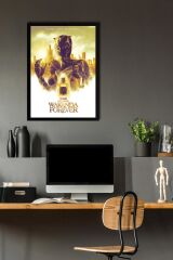 Black Panther Wakanda Çerçeveli Tablo - Marvel Film Poster Tablo