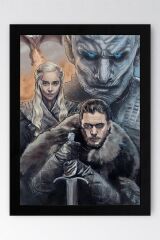 Game of Thrones Çerçeveli Tablo - Taht Oyunları Dizi Posteri Tablo