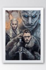 Game of Thrones Çerçeveli Tablo - Taht Oyunları Dizi Posteri Tablo