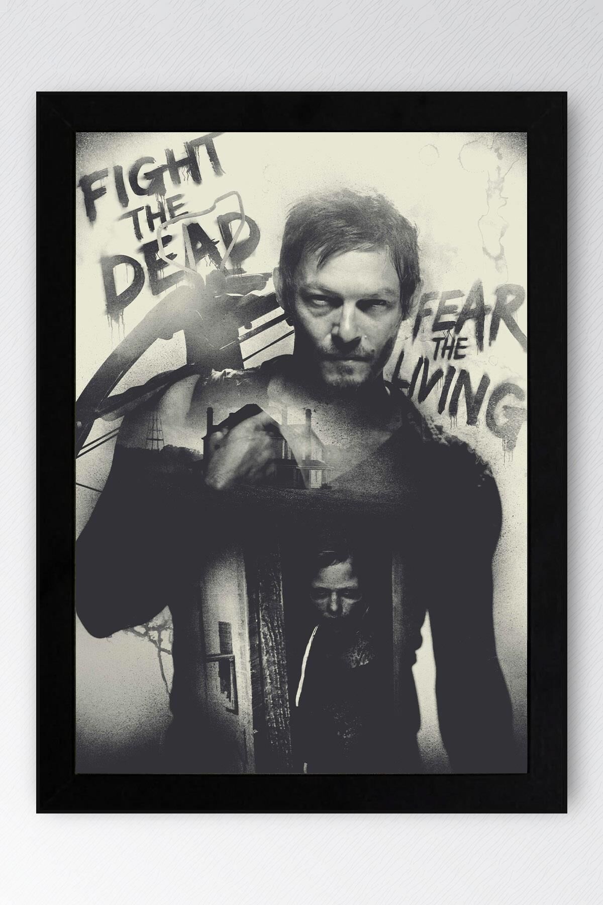 The Walking Dead Daryl Dixon Çerçeveli Tablo - Dizi Posteri Tablo
