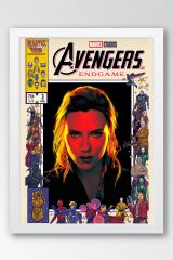 Black Widow Çerçeveli Tablo - Marvel Çizgi Roman Kapağı Poster Tablo