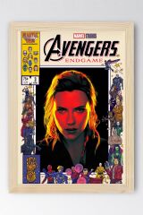 Black Widow Çerçeveli Tablo - Marvel Çizgi Roman Kapağı Poster Tablo