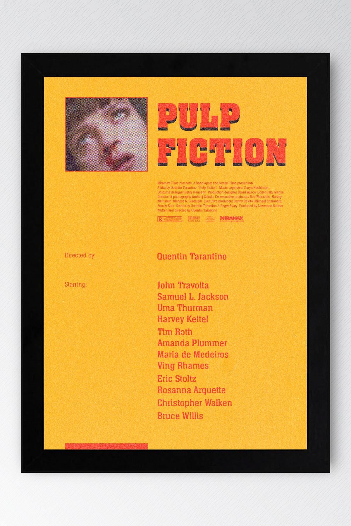 Pulp Fiction Çerçeveli Tablo - Ucuz Roman Fim Posteri Tablo