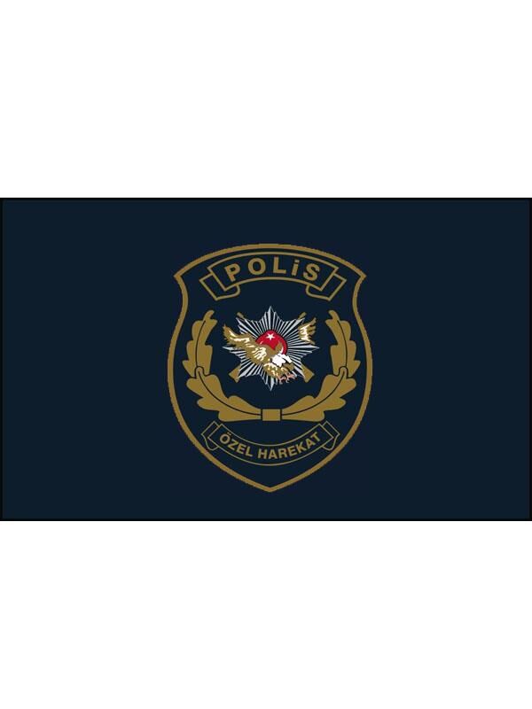 Masa Üstü Polis Özel Harekat Bayrağı 15x23cm Masa Bayrağı