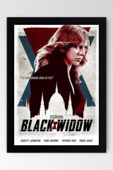 Black Widow Çerçeveli Tablo - Marvel Film Afişi Poster Tablo